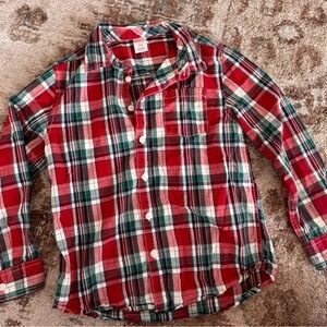 BOGO Gymboree Red and Green Plaid Button Down Shirt